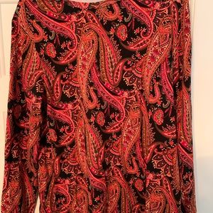 Issac mizrahi paisley print top